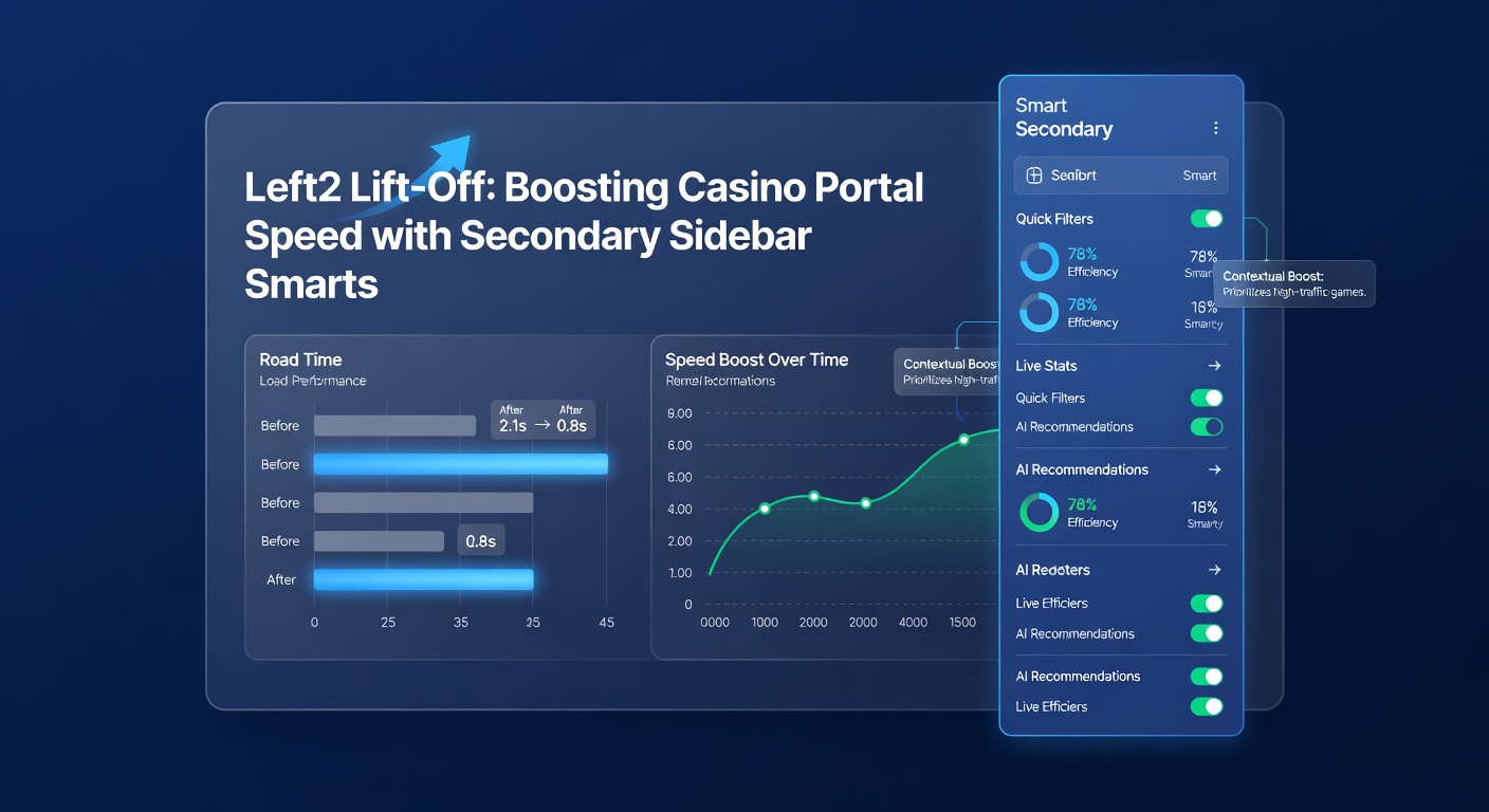 Voorbeeld van Left2 in een live casino portal, met geoptimaliseerde zijbalk die snel promoties en spelkoppelingen laadt op mobiel en desktop