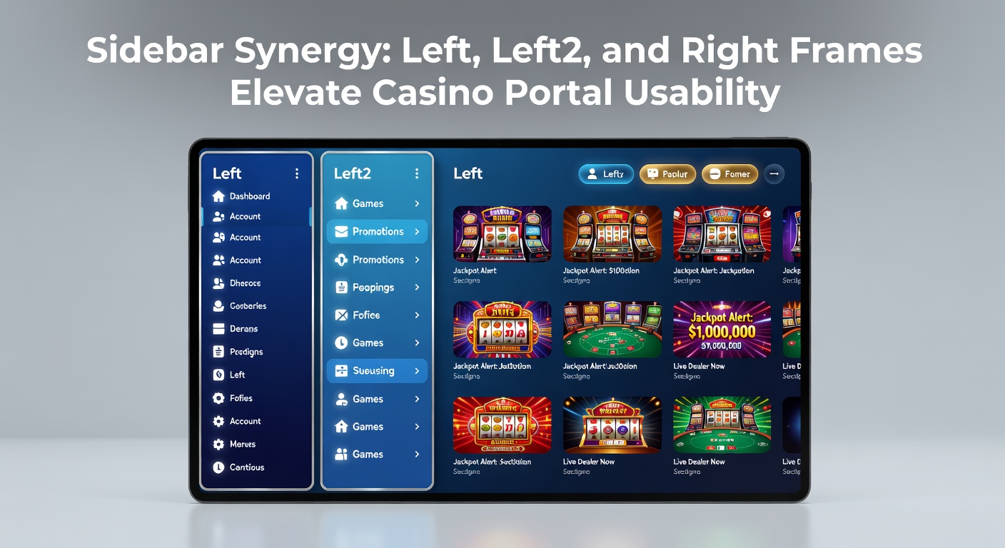 Close-up van synergie tussen rechterframe promoties en Linker2 filters in een casino interface, met voorbeelden van banners en spellenlijsten