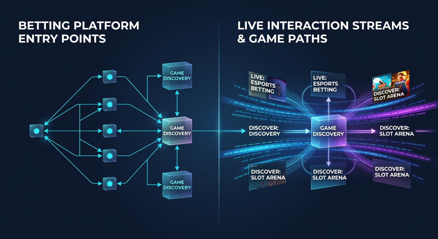 Gebruikersnavigatie door split-panel zones op een betting interface